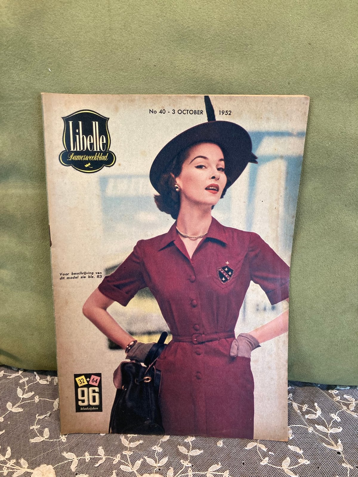 Vintag weekblad Libelle oktober 1952 (200525), Ophalen of Verzenden, Gelezen, Damesbladen