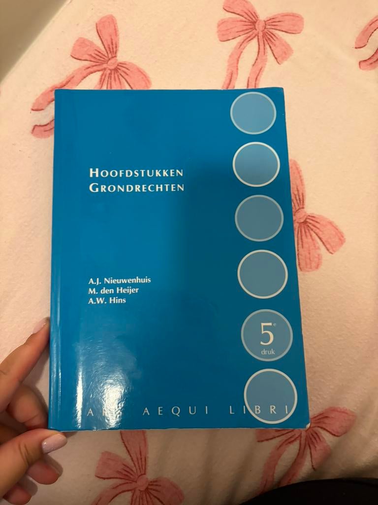 Aernout Nieuwenhuis - Hoofdstukken grondrechten 5e druk, Sociale wetenschap, Ophalen of Verzenden, Zo goed als nieuw, Aernout Nieuwenhuis; Maarten den Heijer