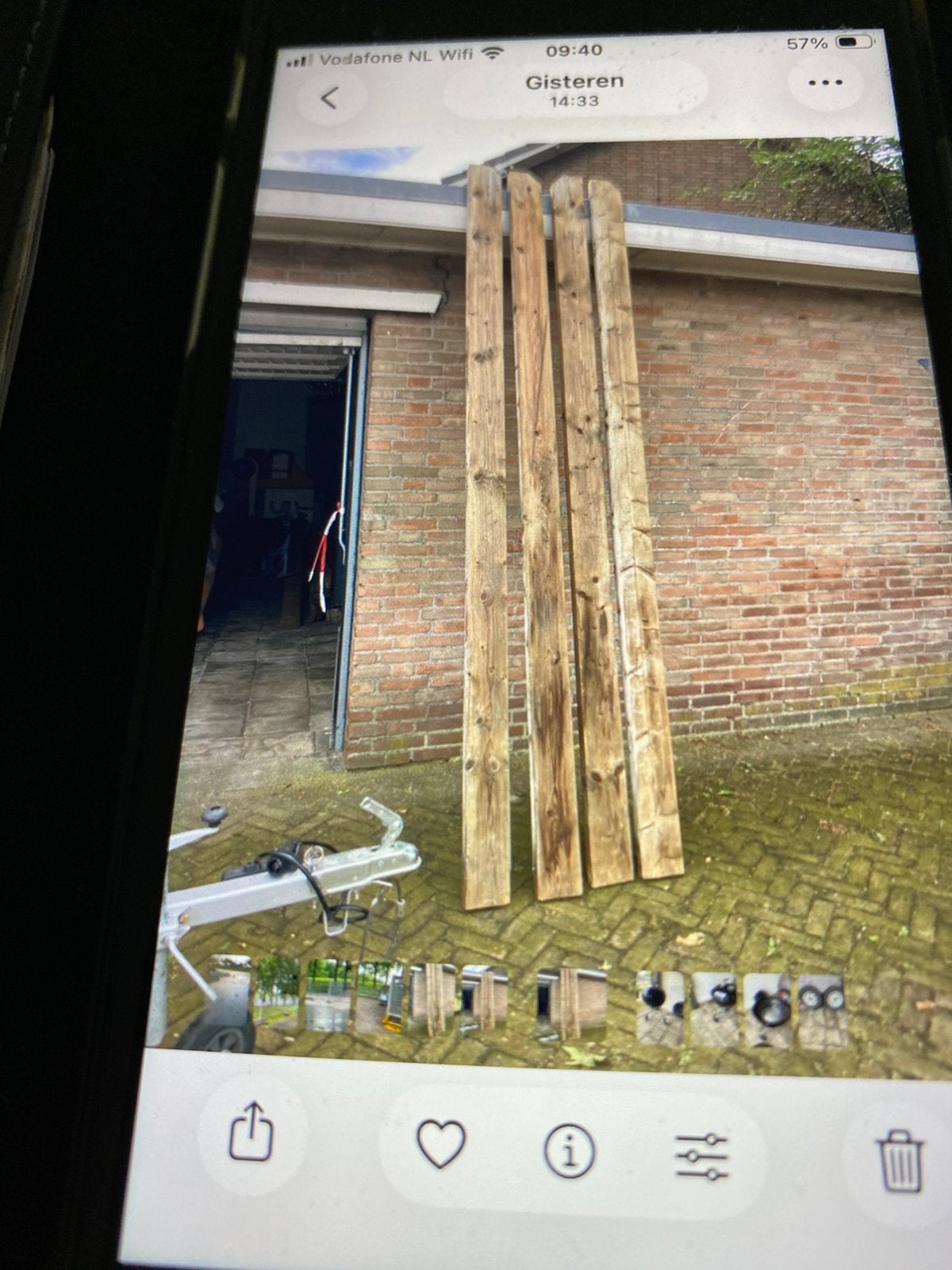 Balken, Doe-het-zelf en Verbouw, Hout en Planken, Ophalen of Verzenden, Balk, Vuren, 50 mm of meer