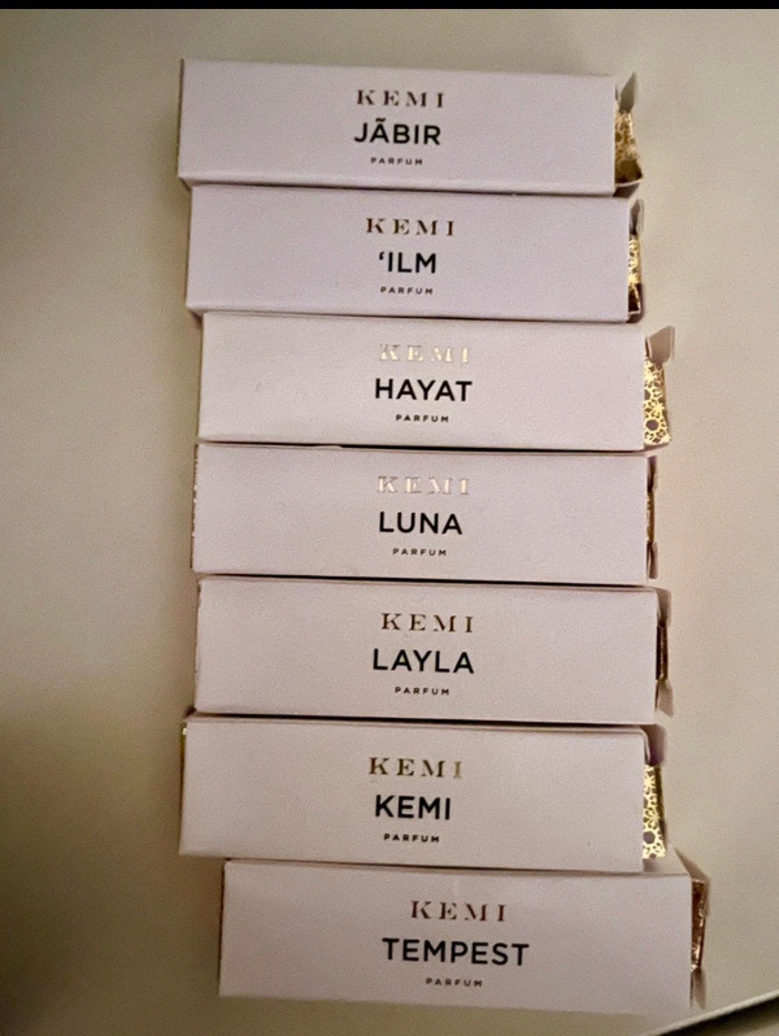 Xerjoff Kemi Parfums Sample Set - 7 unieke geuren, Ophalen of Verzenden, Zo goed als nieuw