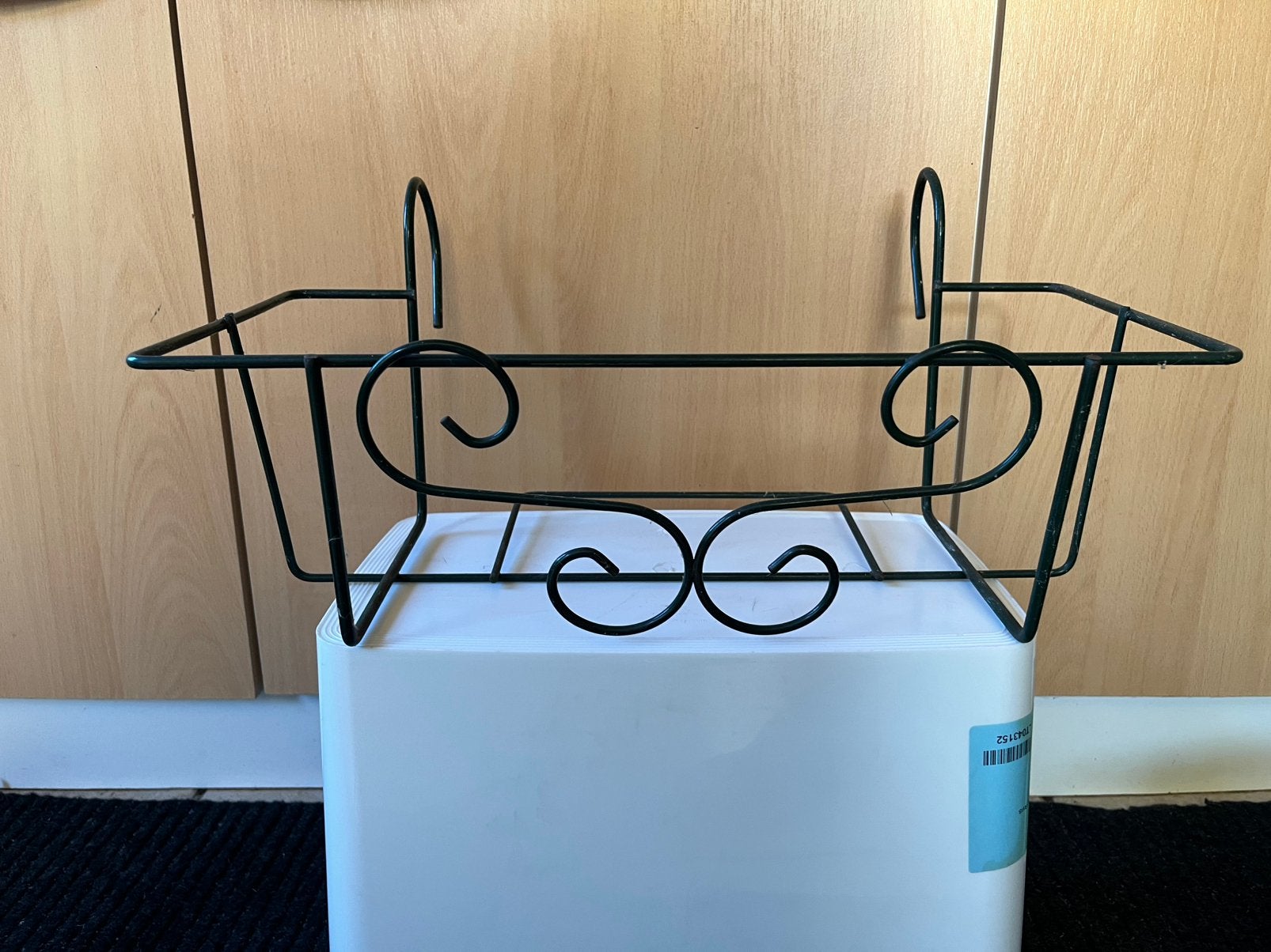 metalen balkonbakhouder 42x20 + elho bak 40 cm groen, Ophalen of Verzenden, Zo goed als nieuw, Metaal, Balkon