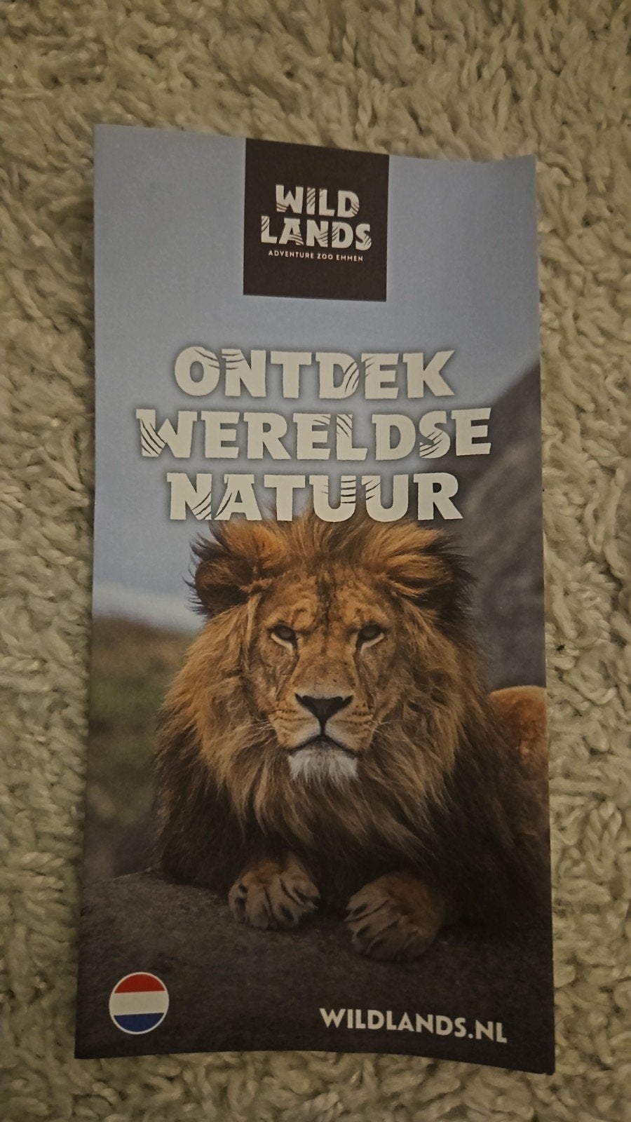 Folder Dierenpark Emmen Wildlands, Ophalen of Verzenden