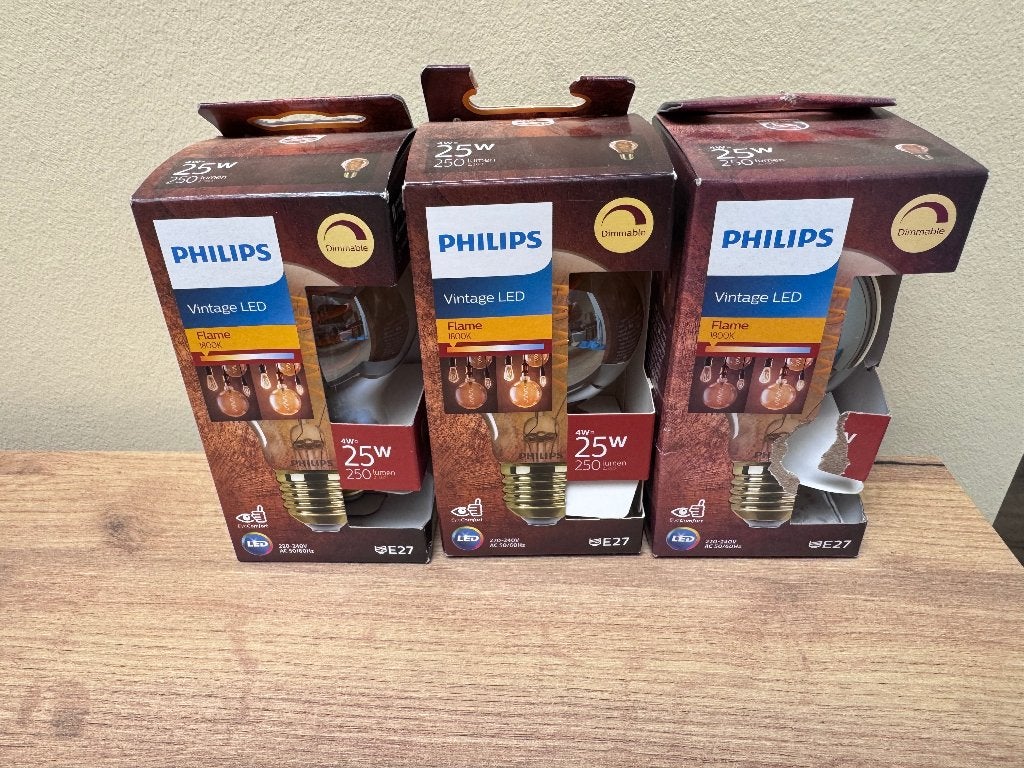 Philips Vintage LED Lampen E27, Ophalen of Verzenden, Nieuw, E27 (groot), Led-lamp