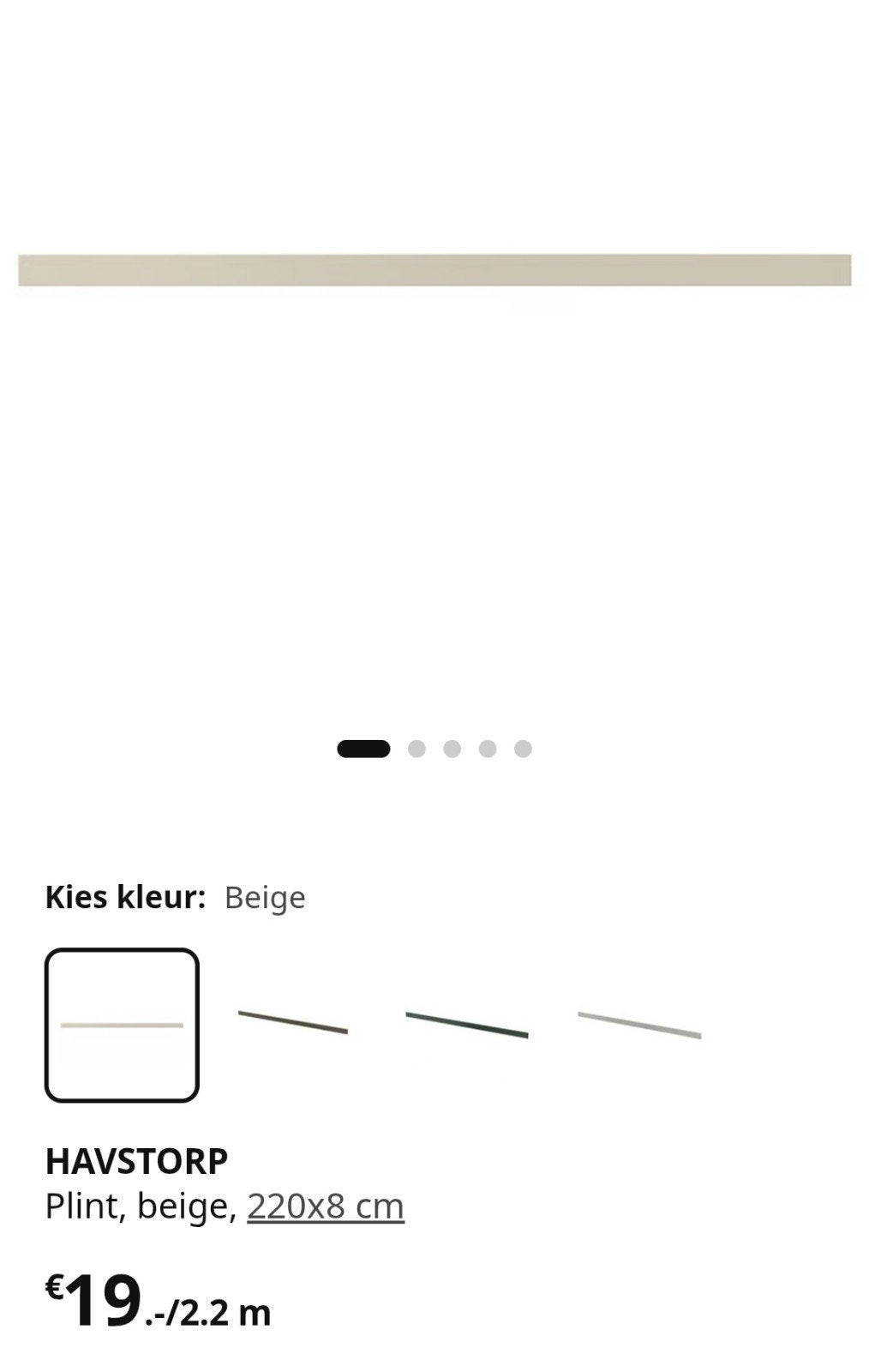 ikea Havstorp plint Metod keuken 8 en 11 cm cm, Ophalen, 25 tot 50 cm, Beige, Minder dan 100 cm