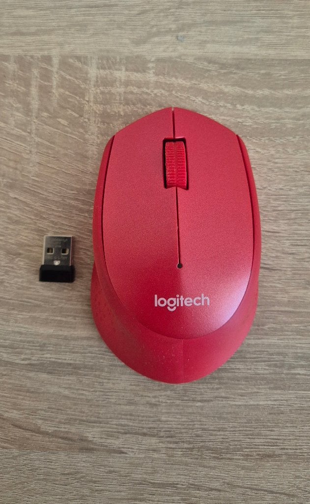 Logitech M330 Silent Plus - Draadloze Muis - Rood, Ophalen of Verzenden, Gebruikt, Draadloos, Muis