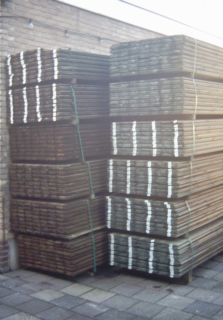 Rabatdelen Grote partij 70/3.60 mtr. lang. Actie prijzen, Tuin en Terras, Palen, Balken en Planken, Ophalen, Nieuw, 250 cm of meer