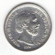 26-833 Nederland 5 cent 1869, Postzegels en Munten, Munten | Nederland, Koning Willem III, Zilver, Ophalen of Verzenden, Losse munt
