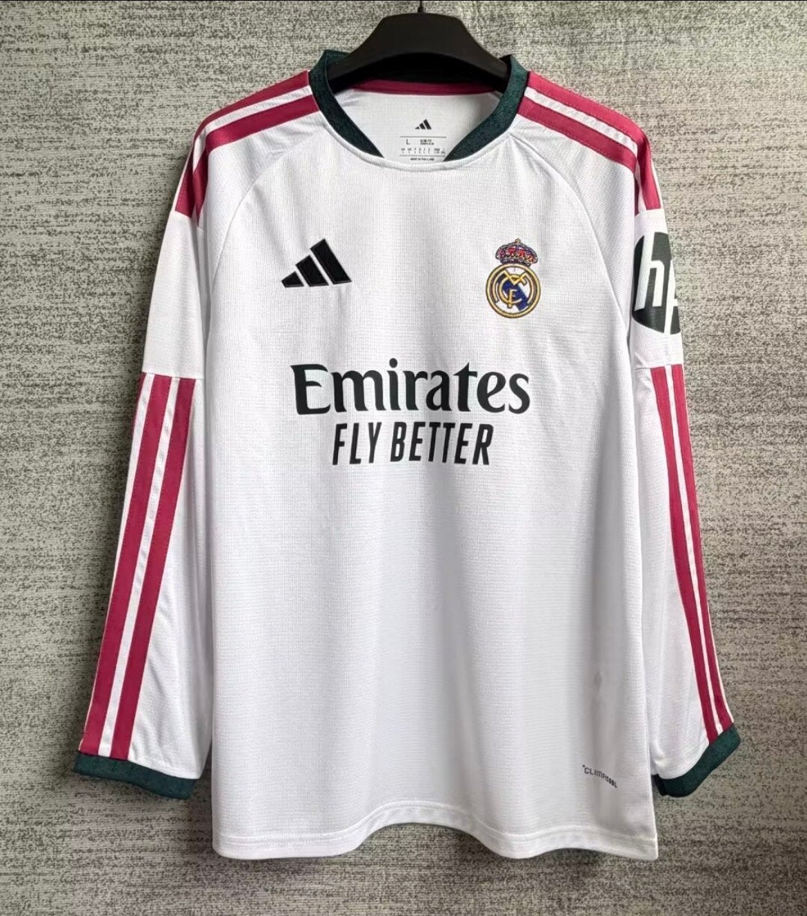 Real Madrid Emirates Fly Better Thuisshirt Lange Mouwen, Wit, Nieuw, Voetbal, Verzenden