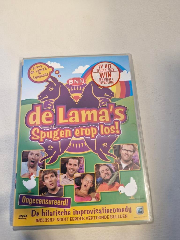De Lama's Spugen Erop Los! DVD-Ongecensureerde Improvisati, Cd's en Dvd's, Dvd's | Tv en Series, Vanaf 6 jaar, Ophalen of Verzenden