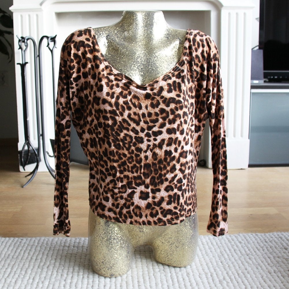 Coolcat Panterprint Topje (Maat 34) € 15,-, Bruin, Ophalen of Verzenden, Zo goed als nieuw, Coolcat