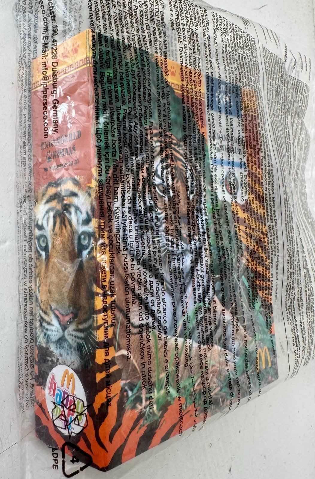 McDonald's Happy Meal Speelgoed 2008 Bedreigde Dieren Tijger, Ophalen of Verzenden, Nieuw, Jongen of Meisje