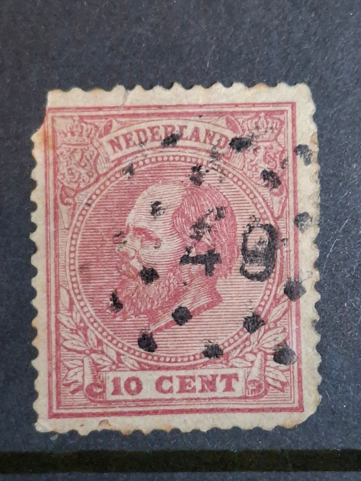 Puntstempel zegel nr 49 Harlingen nvph nr 21, Ophalen of Verzenden