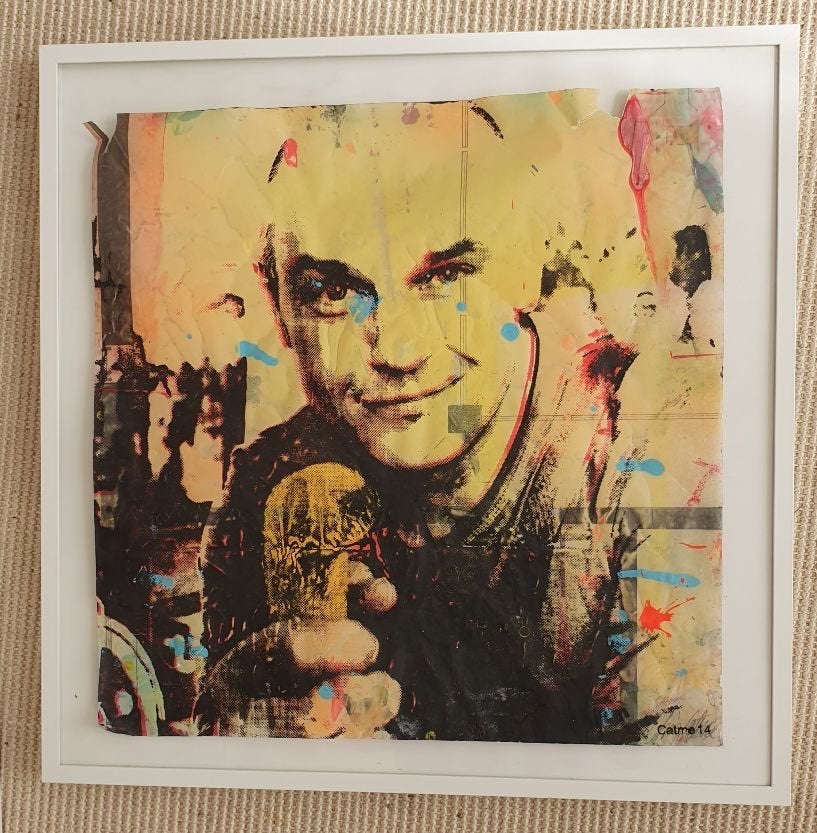 Christ Catme artwork incl. lijst - gesigneerd!, Ophalen, Handgemaakt