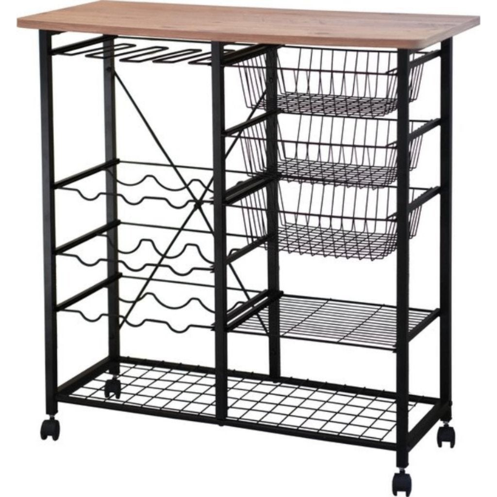 Nieuwe Keukenkast-Keukentrolley-Hout/Metaal - 90x40x92 cm, Huis en Inrichting, Keuken | Keukenbenodigdheden, Nieuw, Overige typen