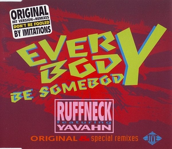 RUFFNECK CD SINGLE EVERYBODY BE SOMEBODY + YAVAHN, Cd's en Dvd's, Ophalen of Verzenden, Zo goed als nieuw, Pop