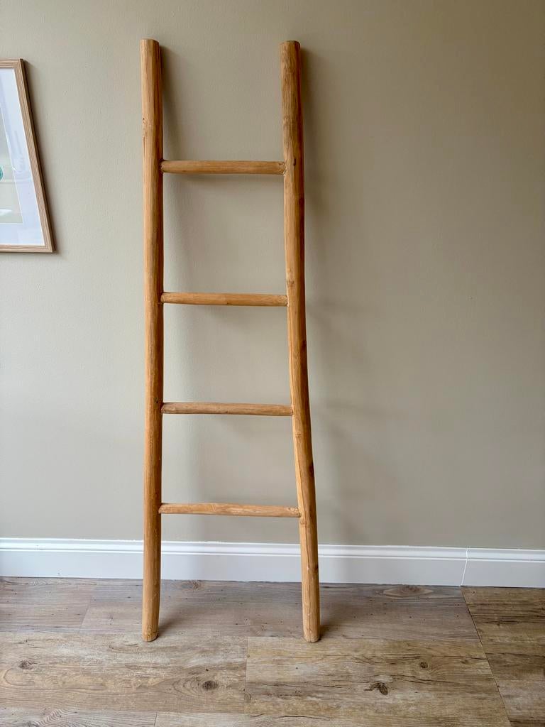 Decoratieve houten ladder - 160cm hoog, Ophalen, Hout, Gebruikt, Landelijk