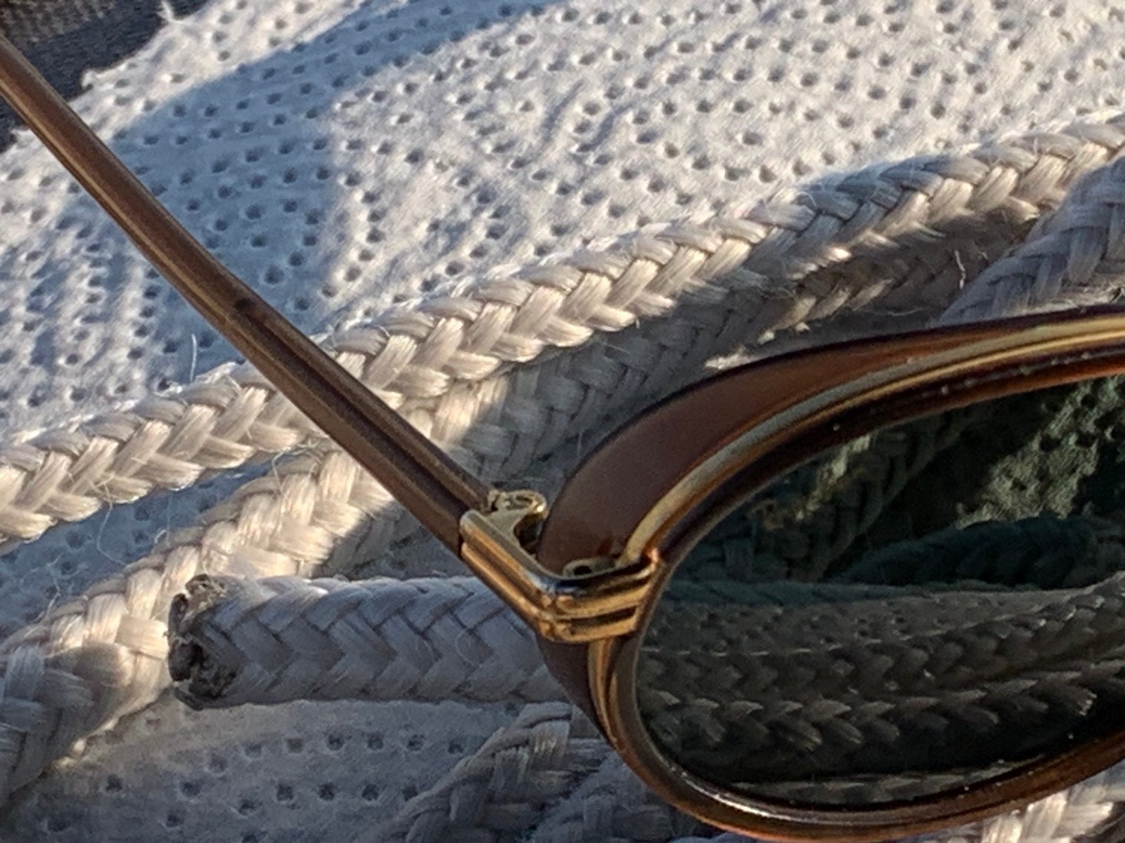 Rayban b&l  mint 24 k verguld mint g15 groen echt glas usa, Zonnebril, Ophalen of Verzenden, Zo goed als nieuw, Ray-Ban
