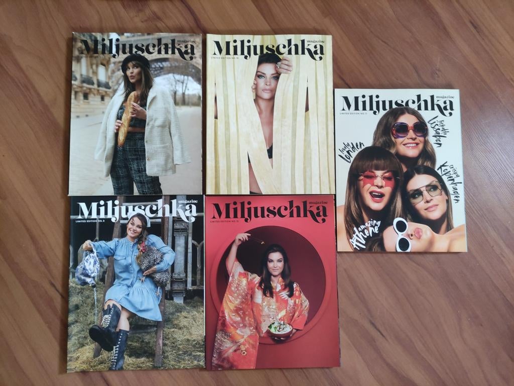 Miljuschka Magazine - Complete set van 5 edities, Ophalen of Verzenden, Gelezen, Damesbladen