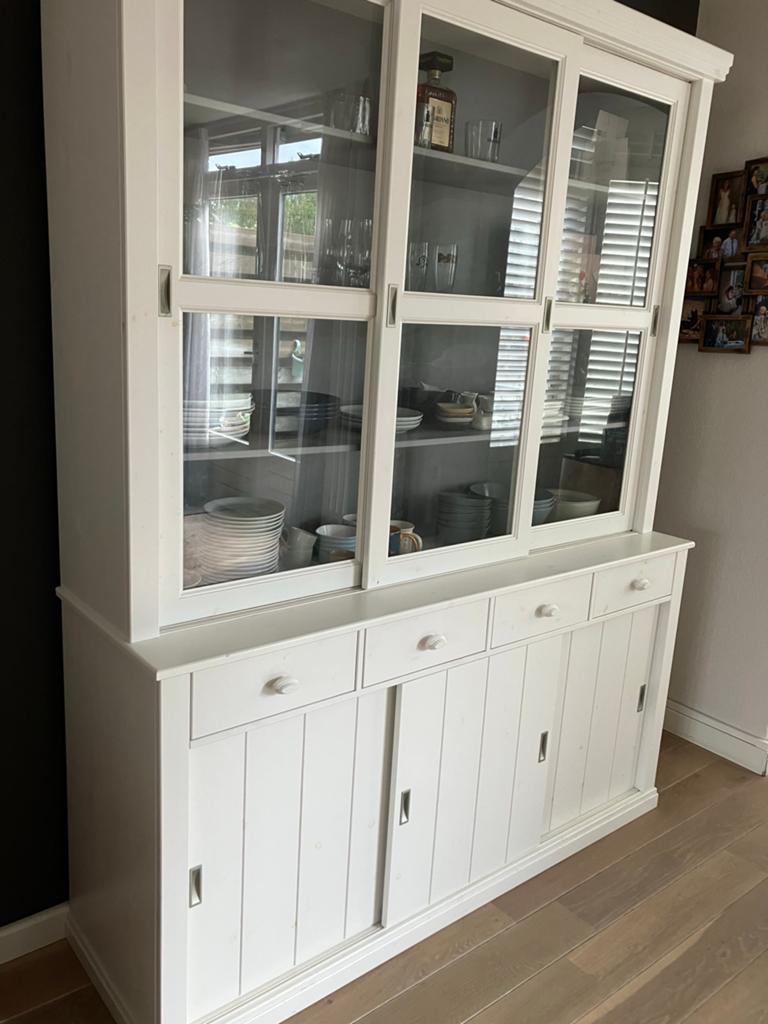 WOOOD Lagos massief houten kast, Ophalen, 200 cm of meer, 150 tot 200 cm, Zo goed als nieuw