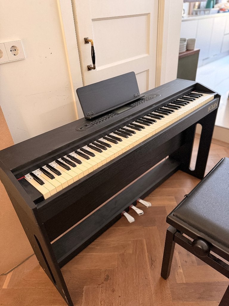 Bol Piano's Bolan A15 digitale piano incl. pianokruk, Ophalen, Zwart, Digitaal, Zo goed als nieuw