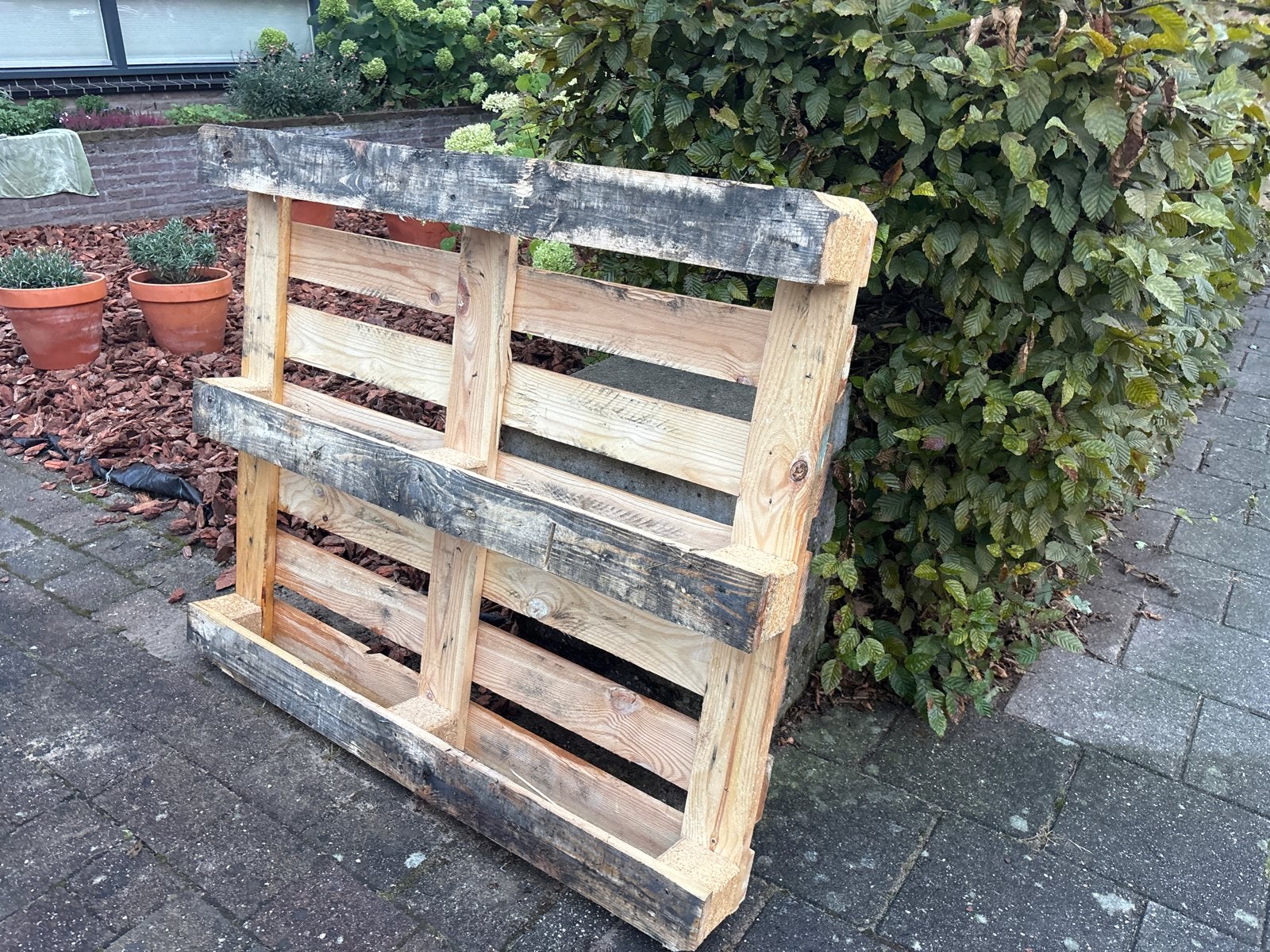 Houtpallet, Doe-het-zelf en Verbouw, Ophalen, Gebruikt, 200 tot 250 cm, 50 mm of meer
