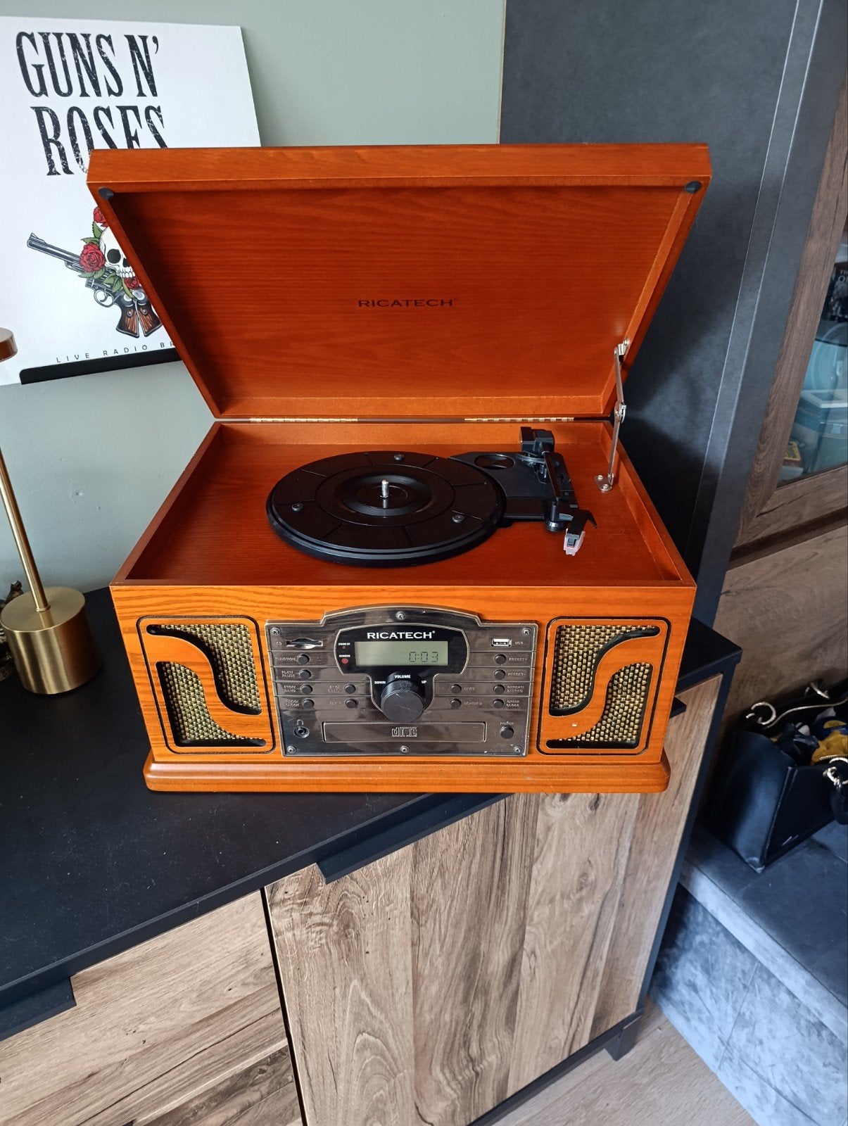 Ricatech Platenspeler met Radio en CD-speler, Ophalen, Gebruikt, Platenspeler, Overige merken