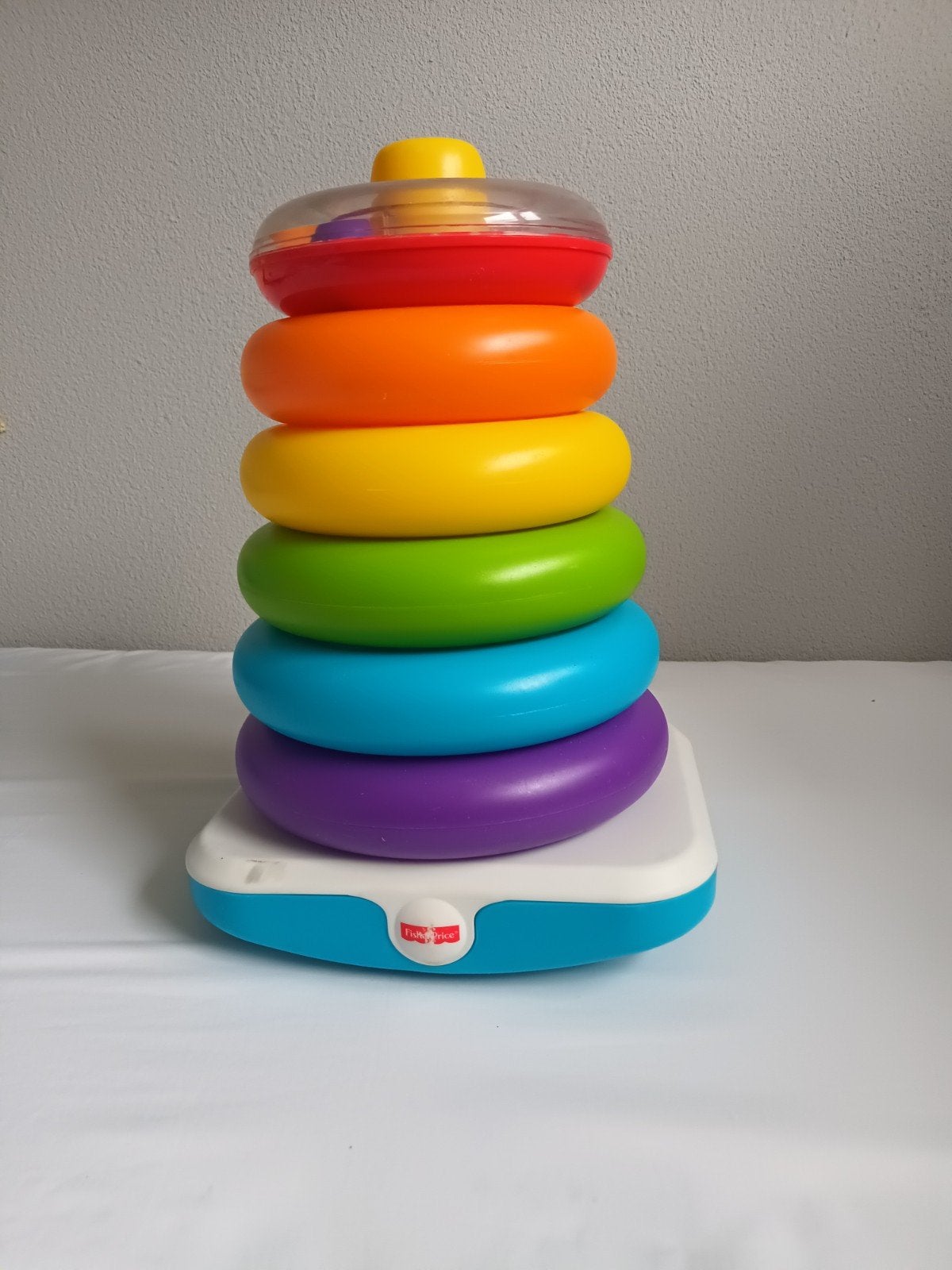 Fisher-Price Stapeltoren in leuke kleuren, Ophalen of Verzenden, Gebruikt, Overige typen, Met geluid
