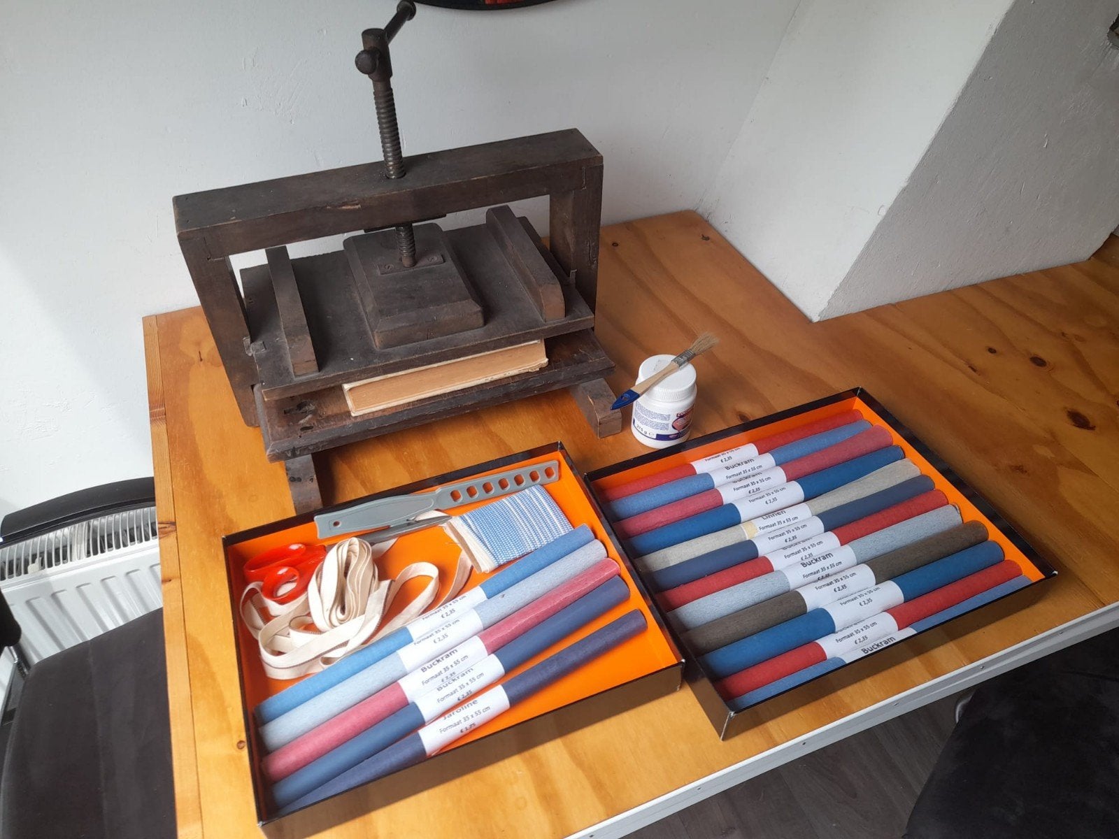 Complete boekbind set, Ophalen of Verzenden