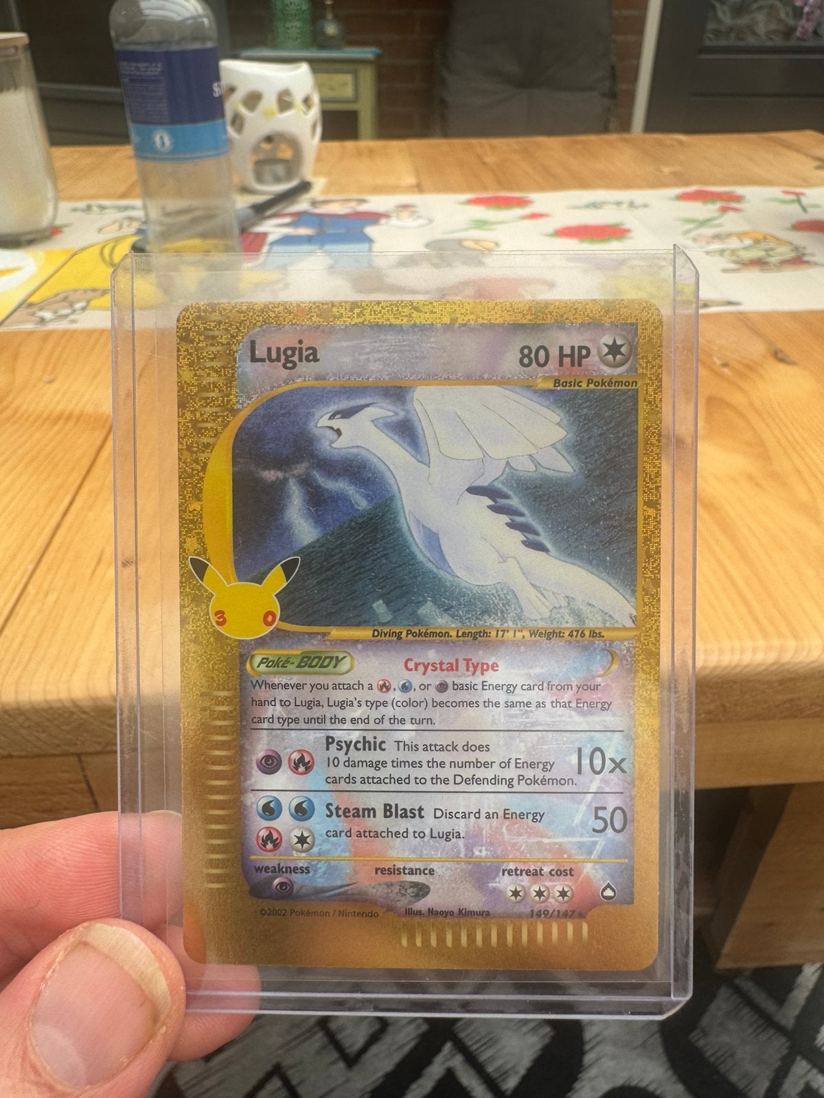 Lugia 30th Anniversary Pokémon kaart, Ophalen of Verzenden, Zo goed als nieuw, Losse kaart, Foil