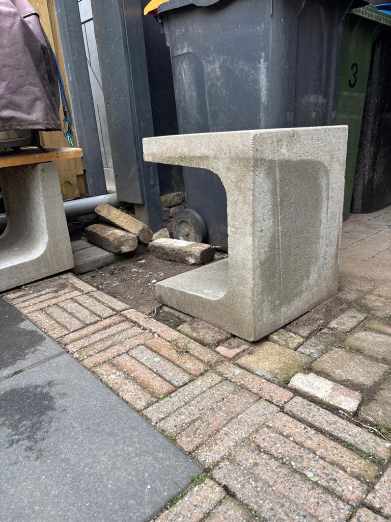 U-element beton 40x50 - gratis, Ophalen, Gebruikt