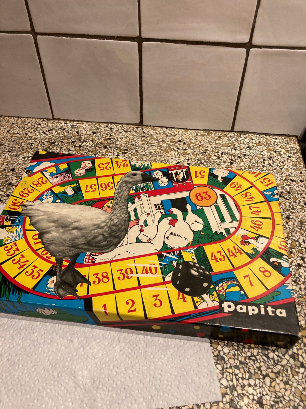 Ganzenbord spel, Ophalen of Verzenden, Zo goed als nieuw