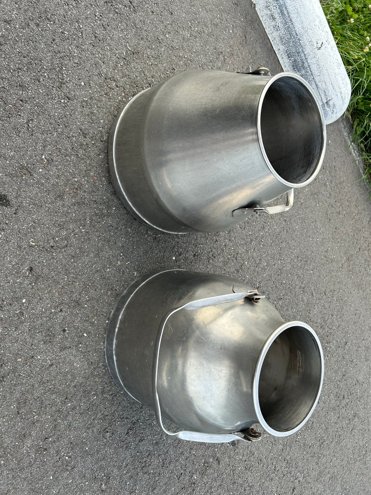 Set van 2 vintage melkemmers, Ophalen of Verzenden, Gebruikt