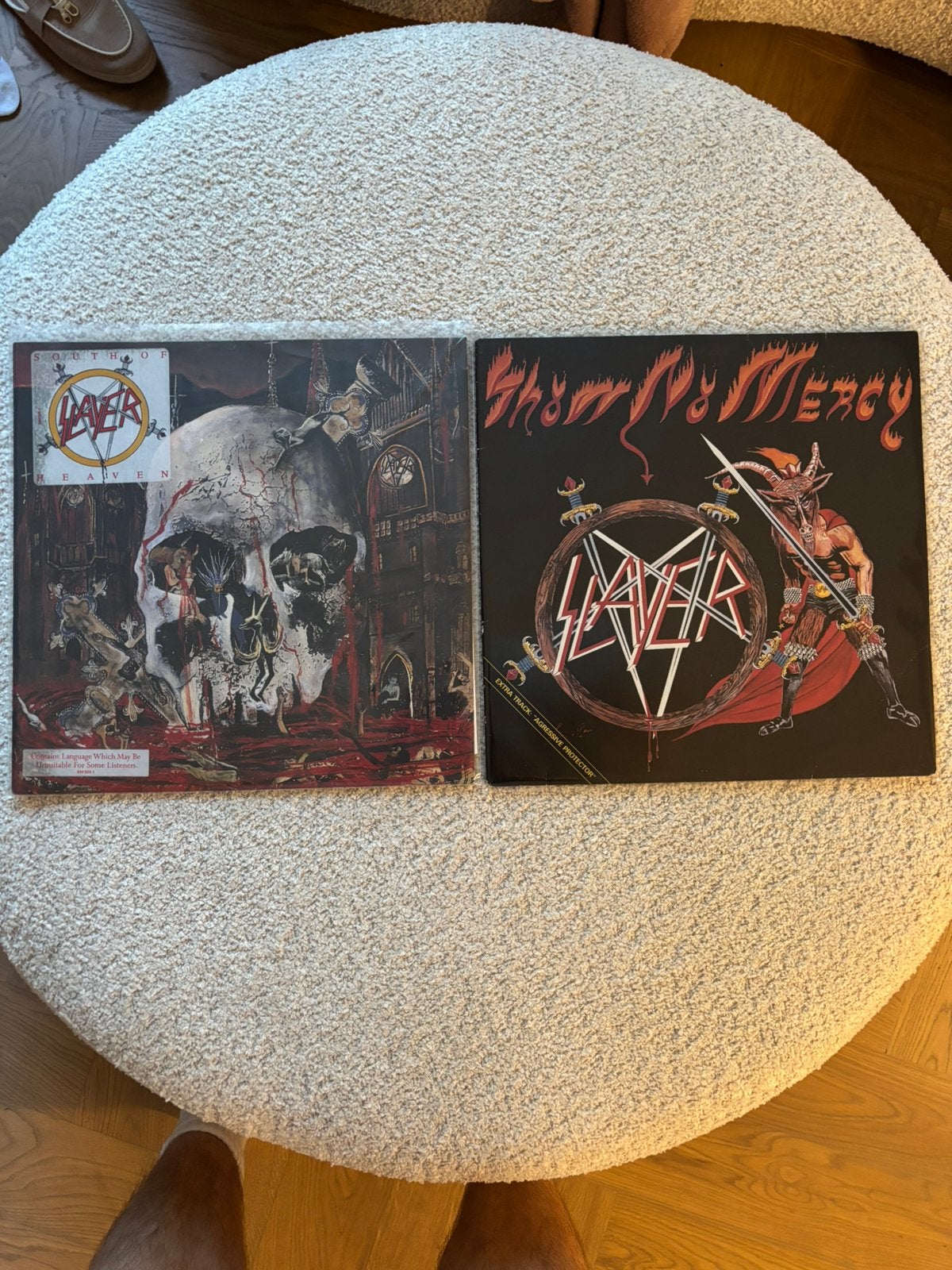 Lp’s slayer - south of heaven + show no mercy vinyl vg+, Ophalen of Verzenden, Zo goed als nieuw