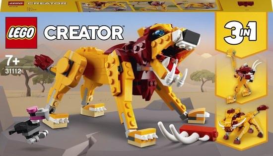 Lego Creator 31112 Wilde Leeuw 3-in-1 set, Lego, Ophalen of Verzenden, Zo goed als nieuw, Compleet