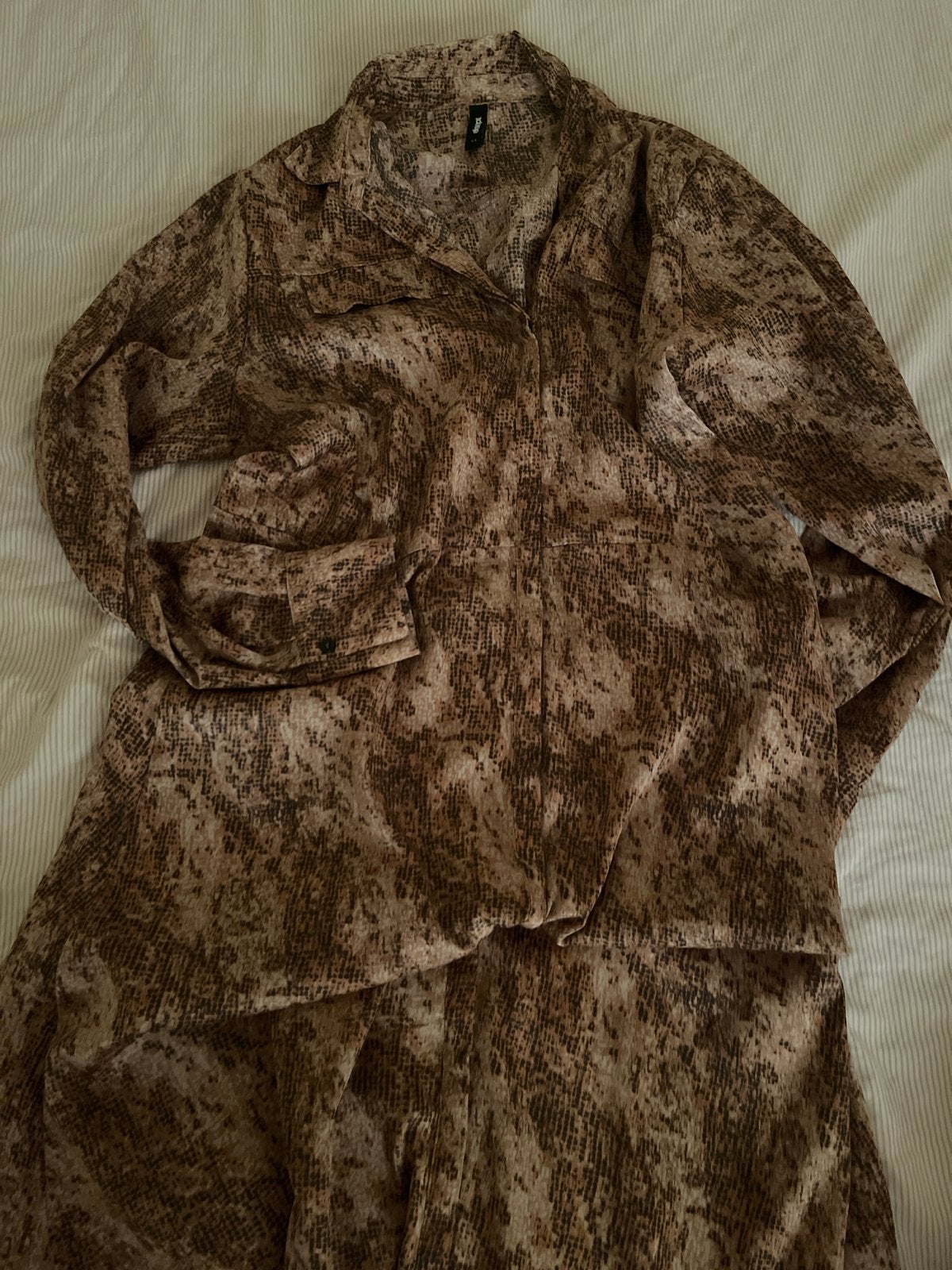 Lange jurk Eksept maat XL, Bruin, Maat 46/48 (XL) of groter, Ophalen of Verzenden, Gedragen