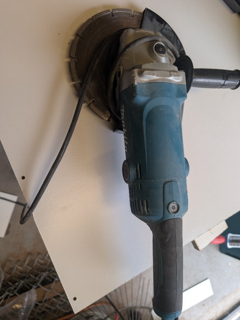 Haakse slijper, Ophalen of Verzenden, Gebruikt, 1000 watt of meer, Haakse handslijpmachine