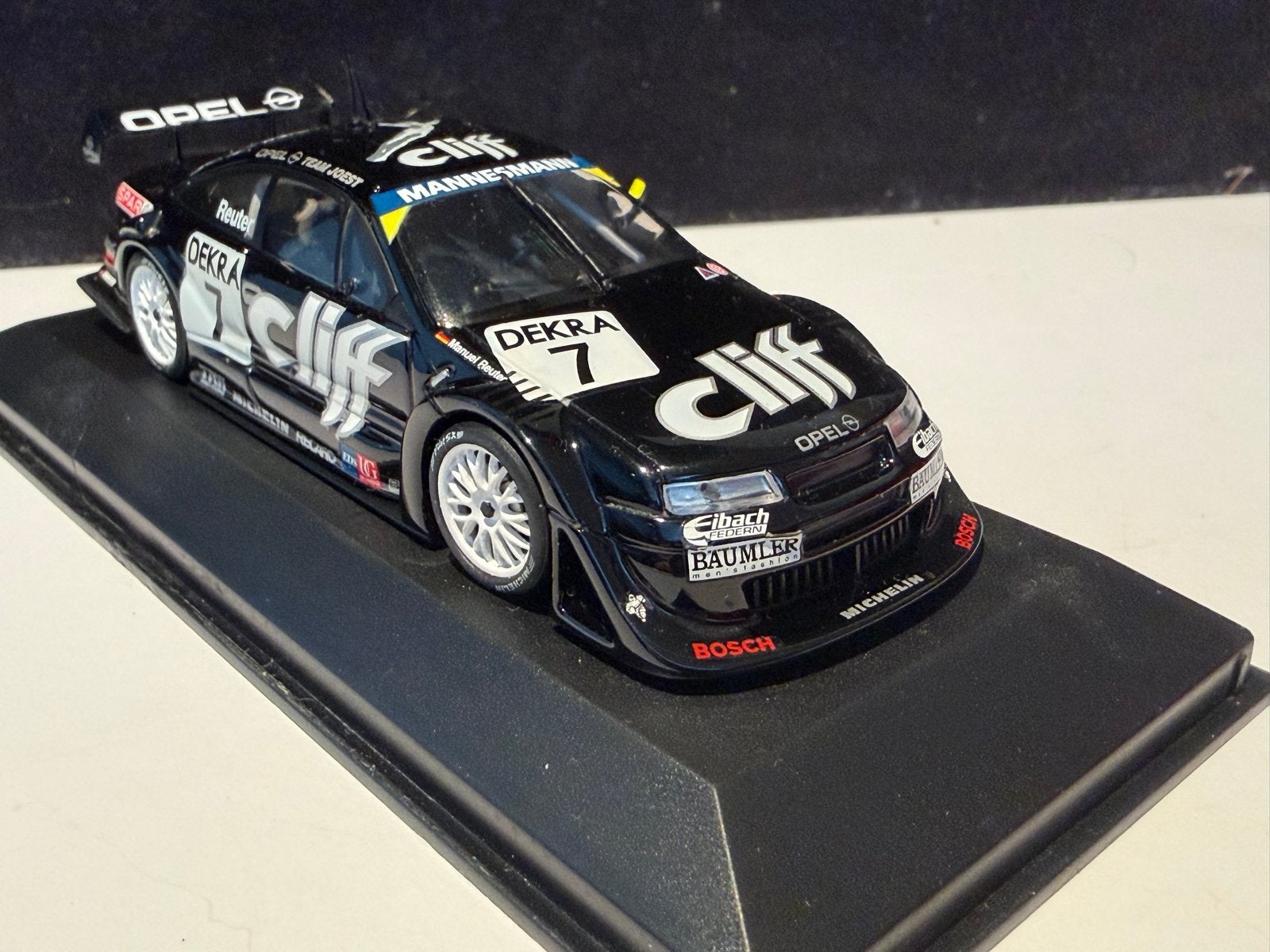 Opel Calibra V6 DTM 1995 #7 Manuel Reuter Minichamps 1:43, Ophalen of Verzenden, Zo goed als nieuw, Auto, MiniChamps