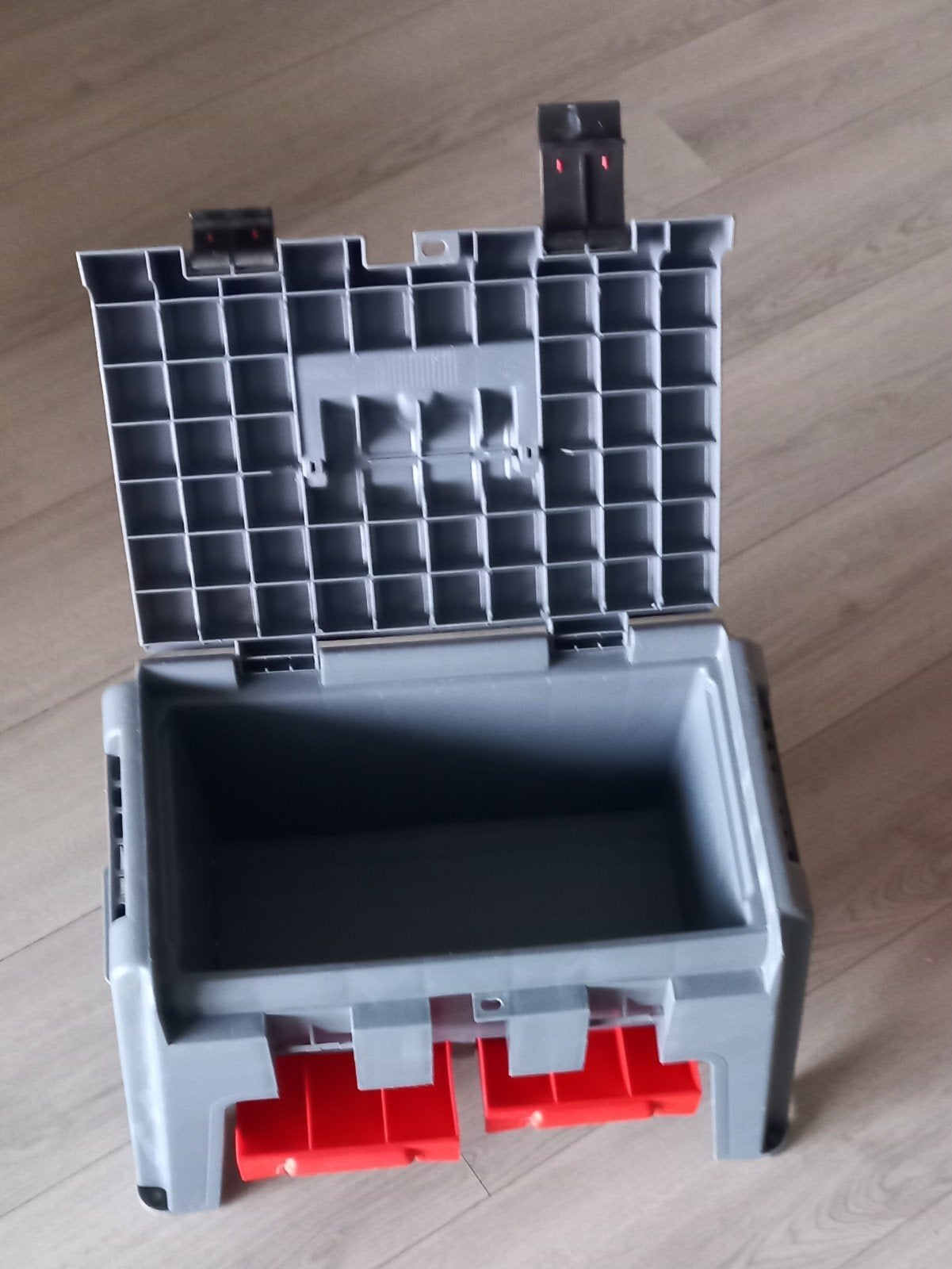 Opstap krukje met gereedschapsvak en 2 laadjes., Ophalen of Verzenden, Zo goed als nieuw, Kunststof