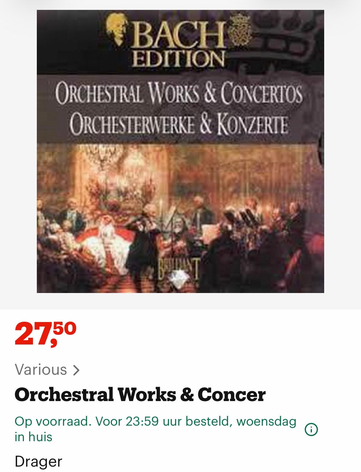Bach Edition: Orchestral Works & Concertos (Volume 1), Boxset, Verzenden, Inclusief boekje, Nieuw in verpakking