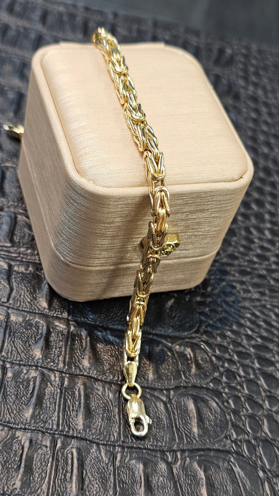 Prachtige 14k gouden Koningsschakel armband 21cm, Ophalen of Verzenden, Nieuw, Goud, Goud