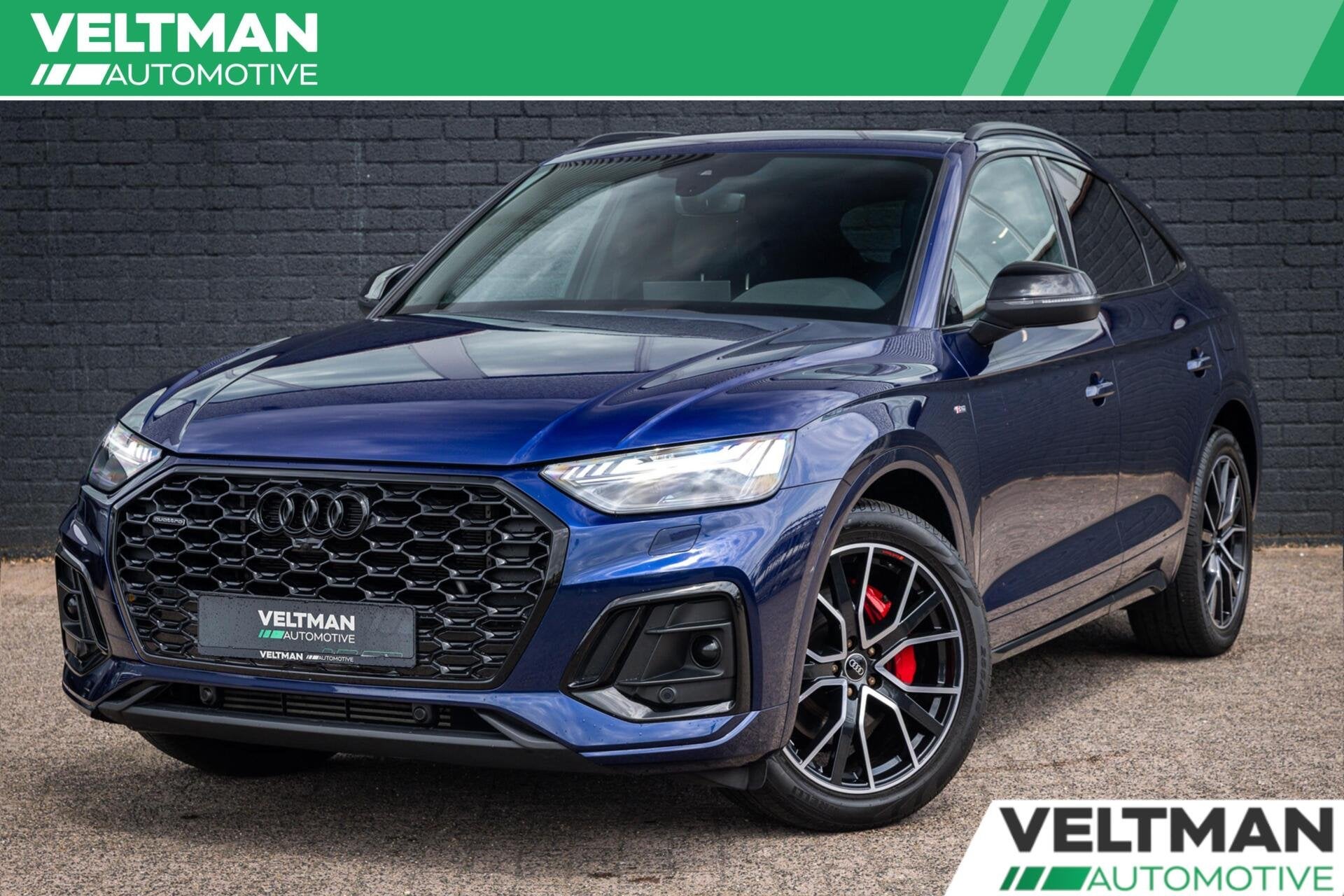 Audi Q5 Sportback 50 TFSI e S-Line Competition PANO MEMORY C, Gebruikt, Zwart, 4 cilinders, Blauw