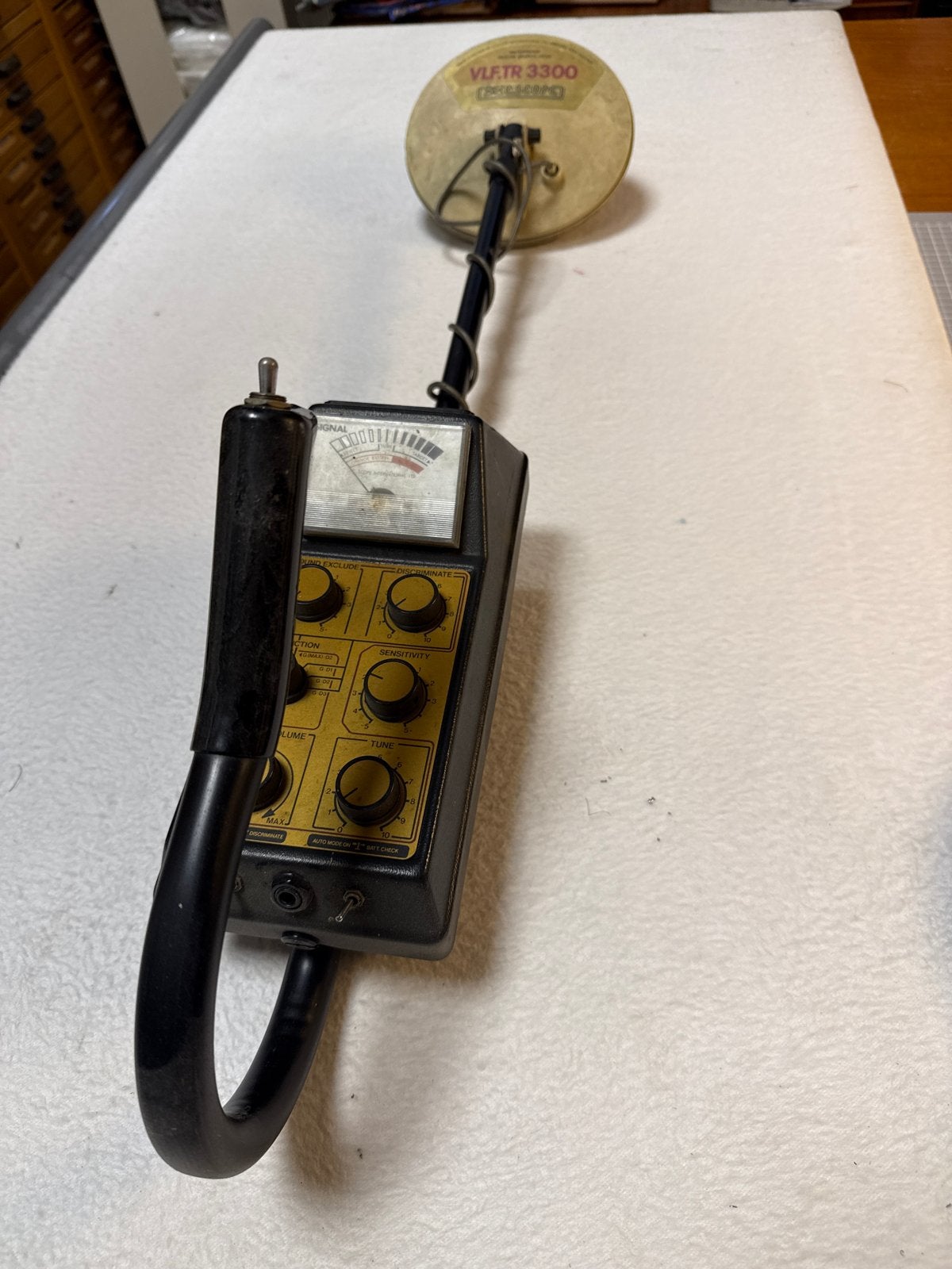 C-Scope VLF.TR 3300 Metaaldetector - Vintage Model, Ophalen, Gebruikt, 30 cm of minder, Discriminatie metaaldetectie