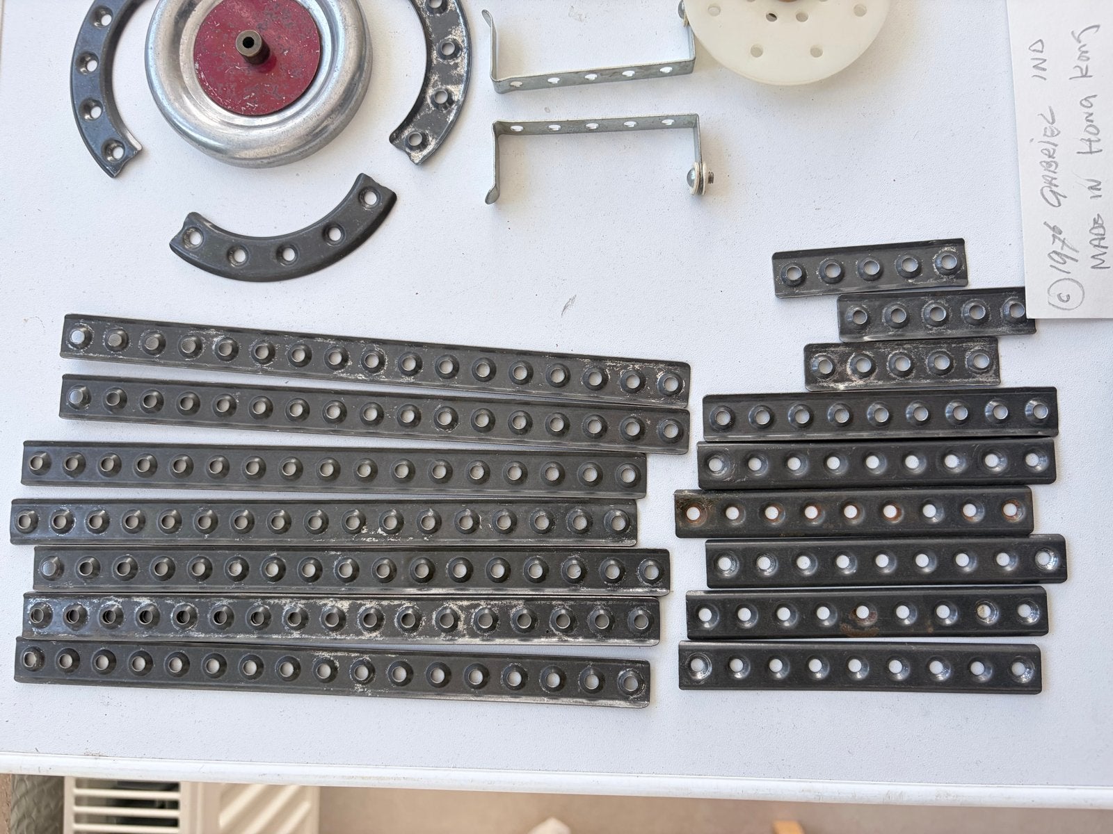 Div Erector constructie items, incl. lopend motortje met poe, Ophalen of Verzenden, Gebruikt, Overige merken