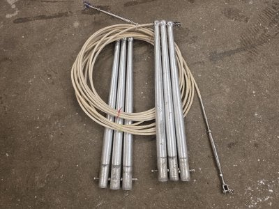 Set aluminium scepters (6x) met draad, Watersport en Boten, Niet ingevuld, Gebruikt, Niet ingevuld, Niet ingevuld