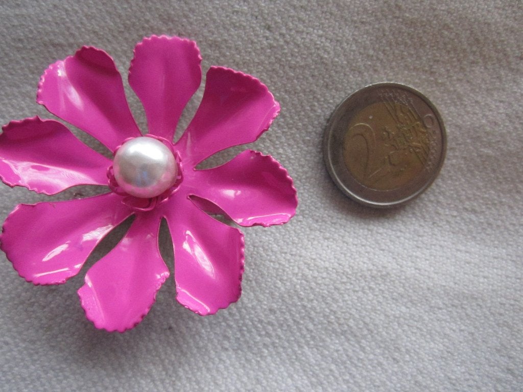 22.  Oude broche, flower power, Sieraden, Tassen en Uiterlijk, Antieke sieraden, Ophalen, Overige materialen, Broche