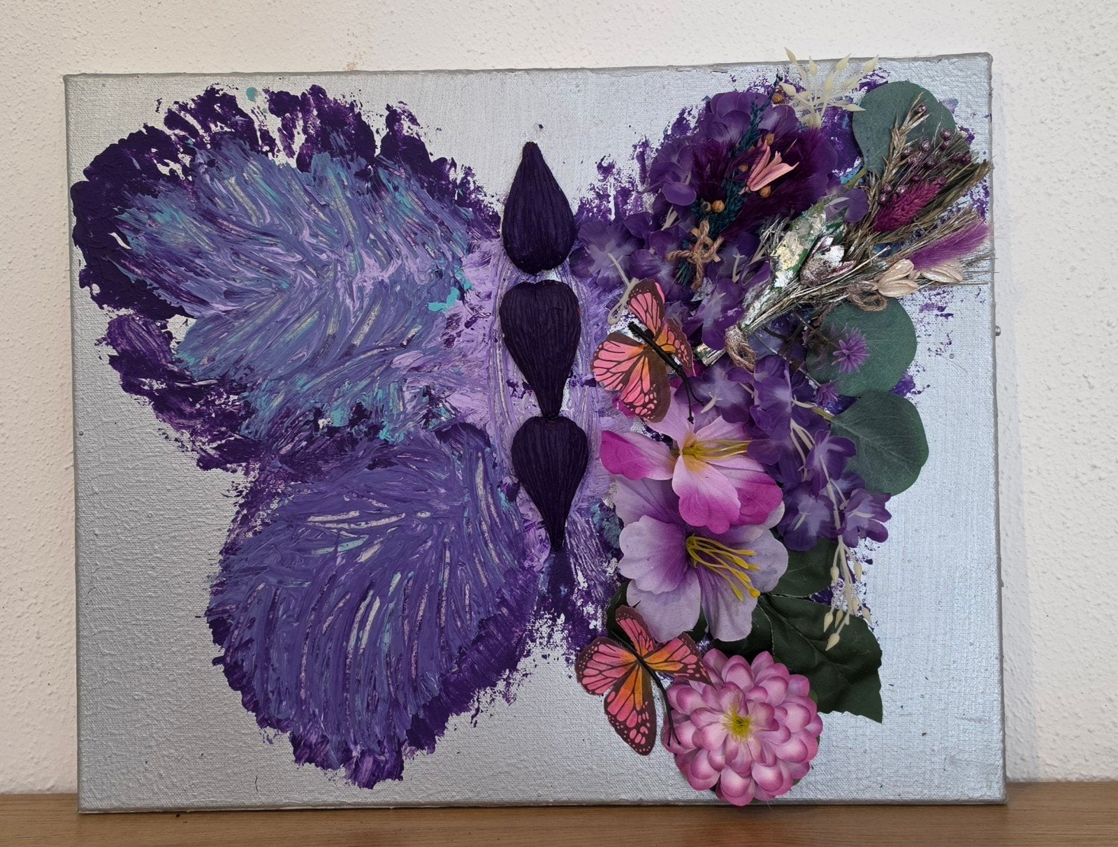 Handgemaakt 3D Vlinder Schilderij op Canvas, Ophalen of Verzenden