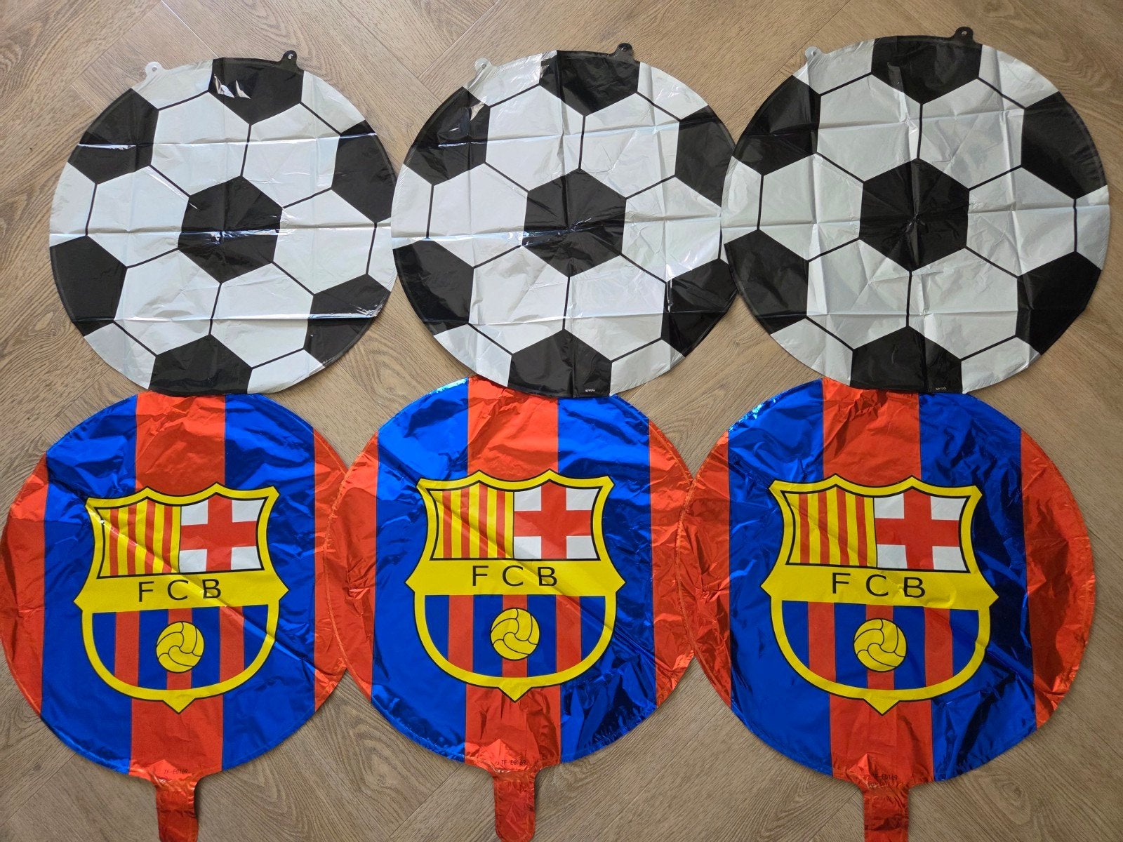 FC Barcelona Voetbal  * set van 6 folie ballonnen, Hobby en Vrije tijd, Feestartikelen, Nieuw, Versiering, Verjaardag, Verzenden