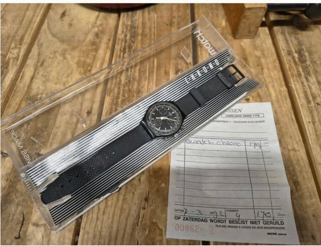 Vintage Swatch Chrono horloge zgan, Ophalen, Zakhorloge, ., Swatch