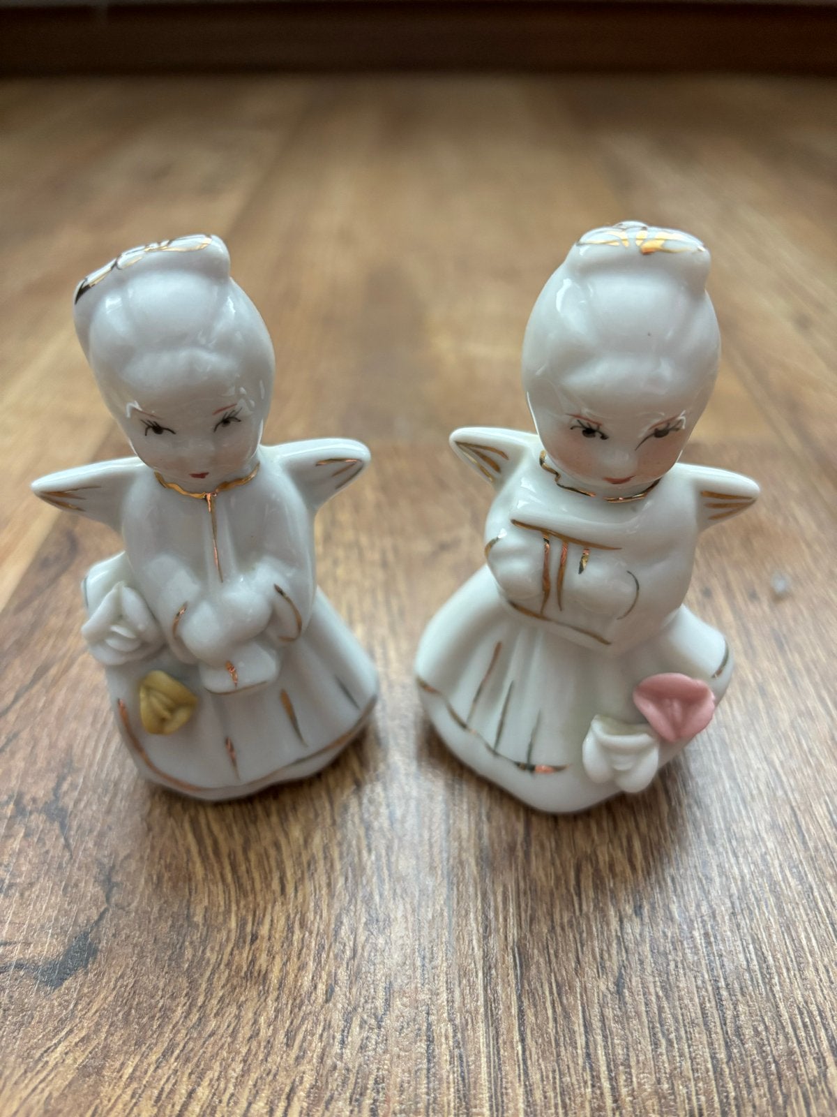 Set van 2 vintage keramische engeltjes, Ophalen of Verzenden