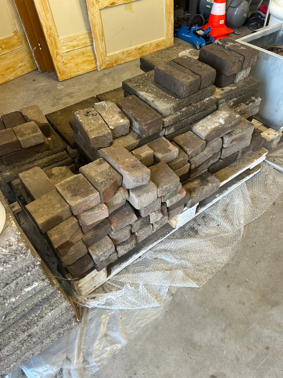 Tegels 30x30x5 cm, Ophalen, Gebruikt, Beton, Terrastegels